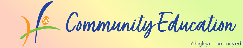 Higley Hangout and Higley Schools logos