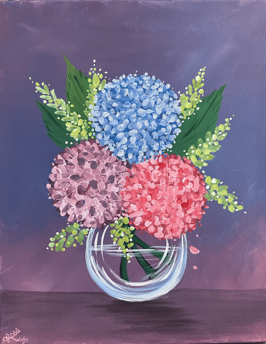 Picture for: Acrylic Painting - Blooming Hydrangeas