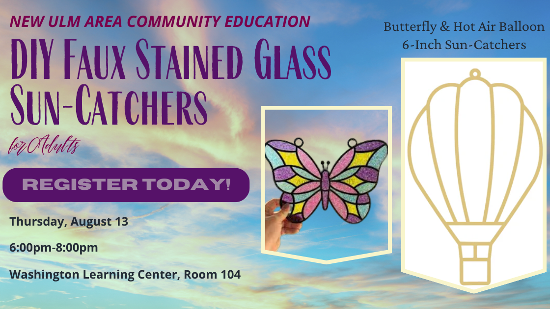 Picture for: Butterfly & Hot Air Balloon Faux Stained Glass Sun-Catchers