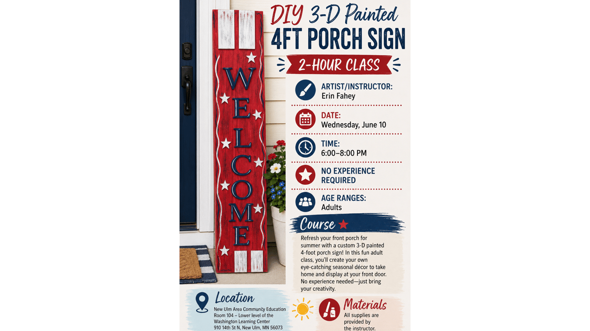 Picture for: DIY 3-D Painted 4ft Porch Sign