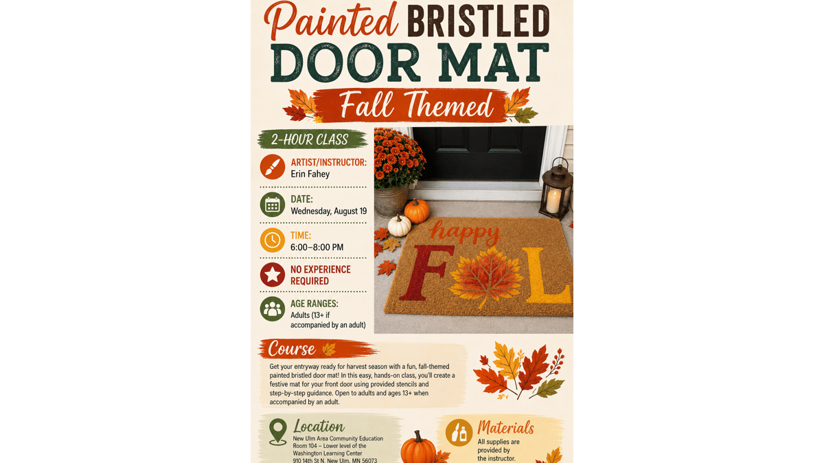 Picture for: Painted Bristled Door Mat - Fall Themed