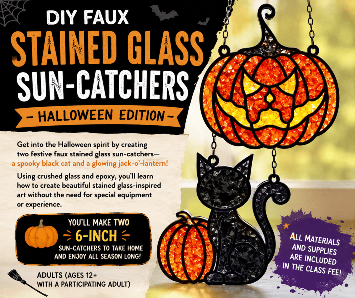 Picture for: Halloween Edition Faux Stained Glass Sun-Catchers