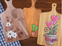 Picture for: Hand Painted Serving Board and Spoon