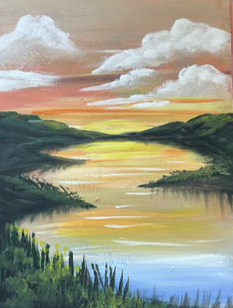 Picture for: Acrylic Painting: Sunset with Clouds