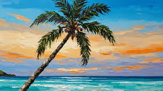 Picture for: Acrylic Painting: Palm Tree Sunset