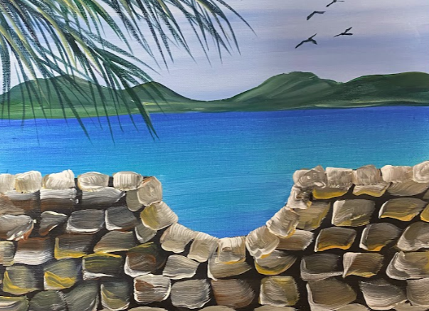 Picture for: Acrylic Painting: Seascape with Stone Wall