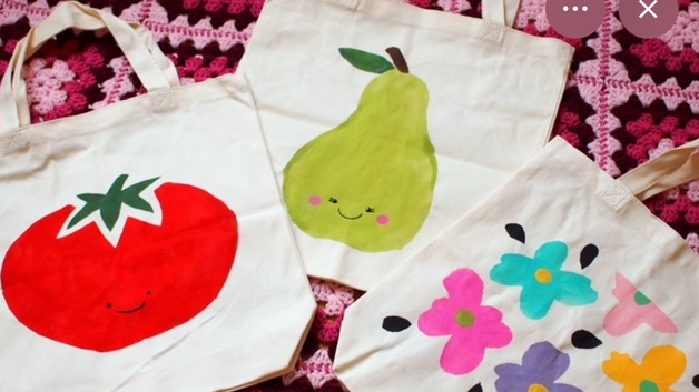 Picture for: Stencil on Tote Bag