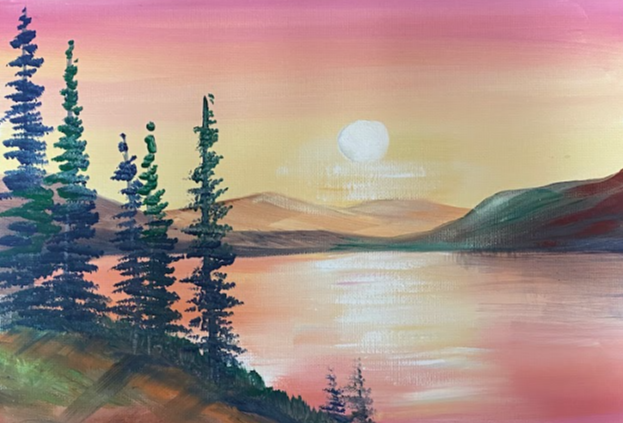 Picture for: Acrylic Painting: Sunset Over Water