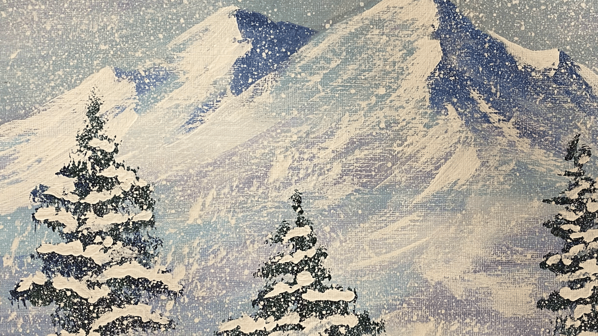 Picture for: Acrylic Painting: Snowy Mountain Majesty