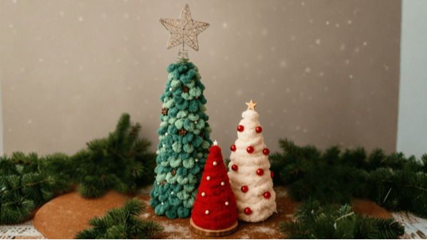 Picture for: 3 Chunky Yarn Christmas Trees