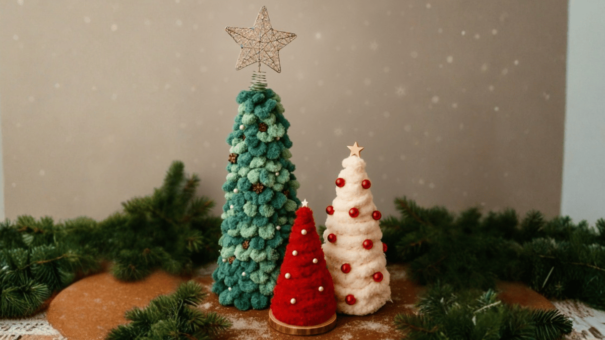 Picture for: 3 Chunky Yarn Christmas Trees
