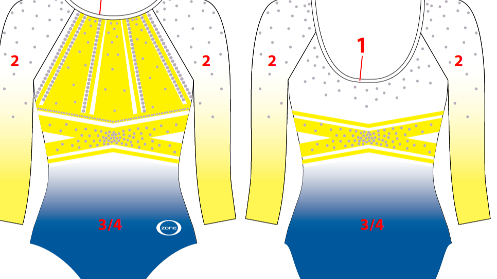 Picture for: **2026-2027 XCEL Team Competition Team 3/4 Sleeve Leotard