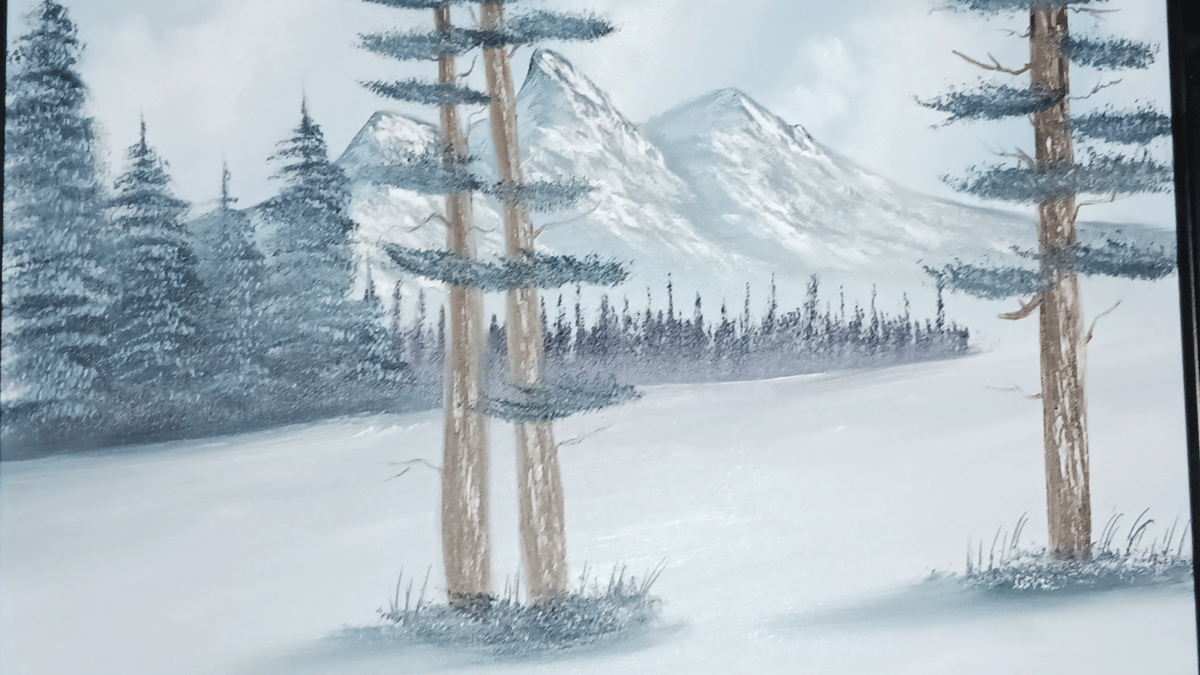 Picture for: Bob Ross Landscape Oil Painting/Winter Pines - Intergenerational