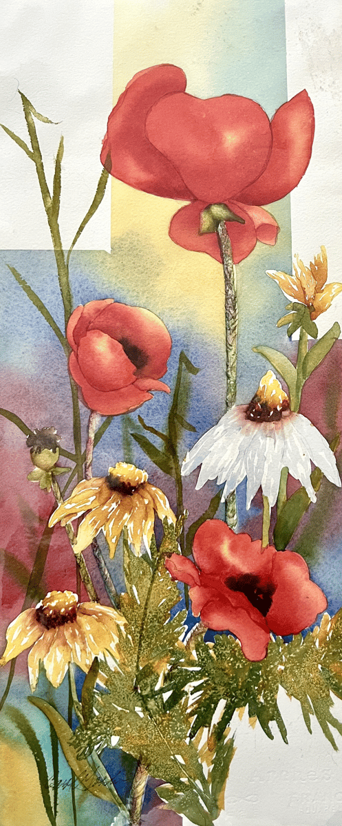 Picture for: Watercolor Painting: Poppies and Daisies