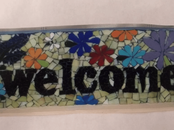 Course Glass Mosaic Table or Sign image 2