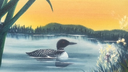 Course Bob Ross Oil Painting — The Loon image 1