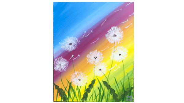 Course NEW! Community Inclusion Class - Dandelion Afternoon Painting on a Canvas image 1