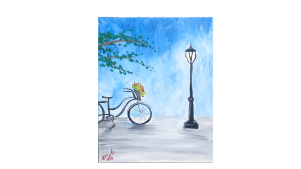 Course NEW Paint Night with Your Bearded Artist - Bike Street Path image 1