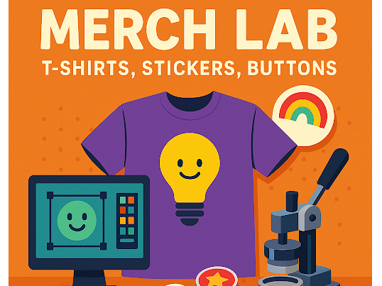 Picture for: Merch Lab: T-shirts, Stickers, Buttons