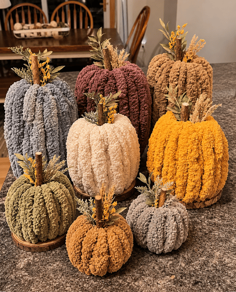Course NEW | Large Chunky Yarn Pumpkins image 1