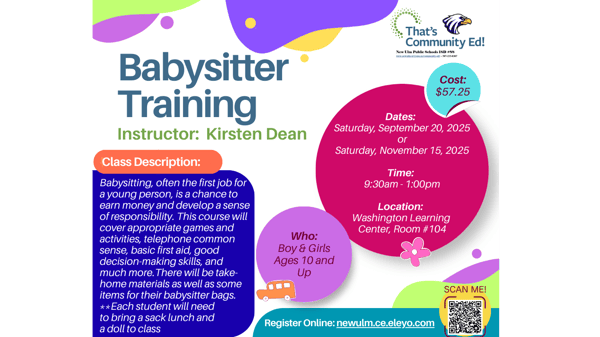 Course Babysitter Training - (Boys and girls ages 10 and up) image 1