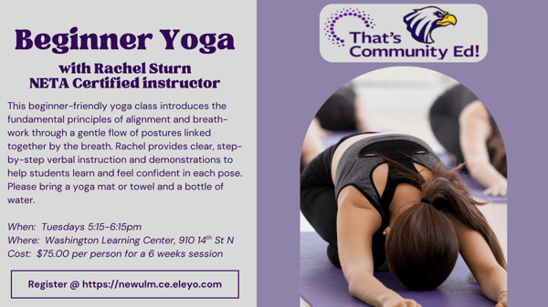 Picture for: Beginner Yoga with Rachel Sturm, NETA Certified