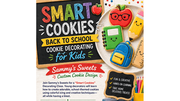 Course Smart Cookies - Back to School Cookie Decorating for Kids image 1