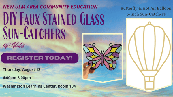Picture for: Butterfly & Hot Air Balloon Faux Stained Glass Sun-Catchers