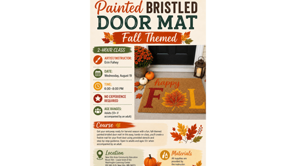 Course Painted Bristled Door Mat - Fall Themed image 1