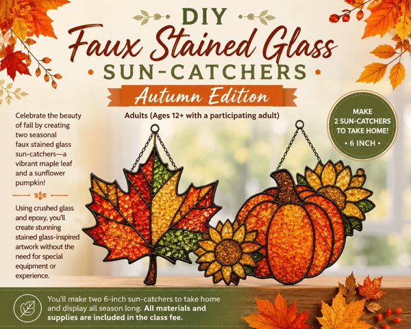 Picture for: Autumn Edition Faux Stained Glass Sun-Catchers