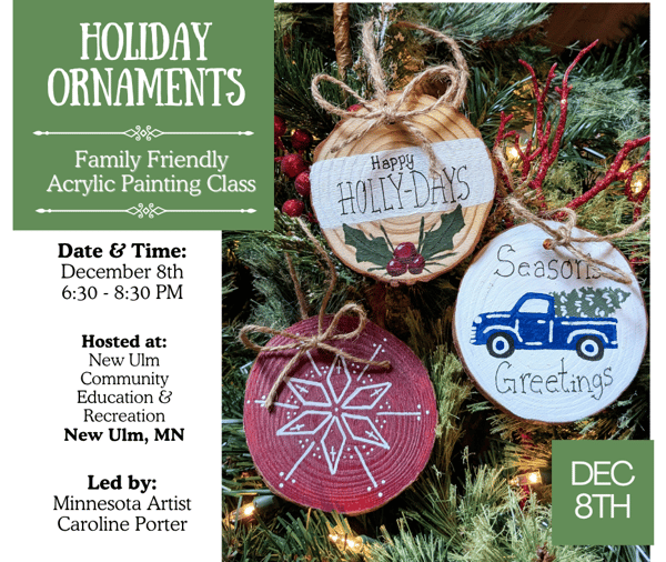 Picture for: Holiday Ornament Painting Class with Caroline Porter