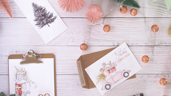 Course Watercolor Holiday Cards image 1