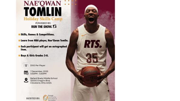 Course Nae'qwan Tomlin - Holiday Skills Basketball Camp image 1
