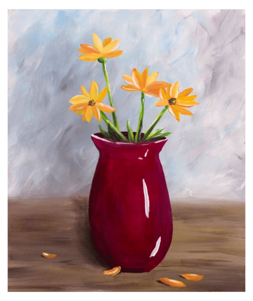 Picture for: ACRYLIC PAINT- FLOWERS IN VASE -  Ages 14 and up