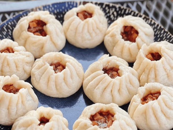 Course Dim Sum Stuffed Steamed Buns! Char Siu BBQ Chicken & Asian Vegetarian Fillings image 1