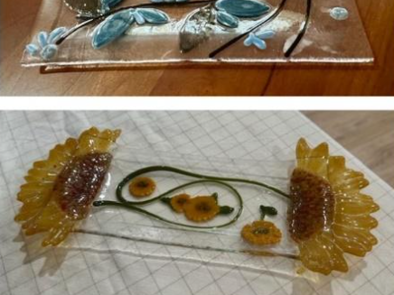 Course Fused Glass Holiday Serving Tray image 1