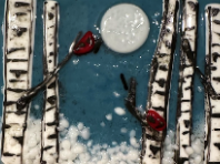 Course Winter Birch Fused Glass image 1
