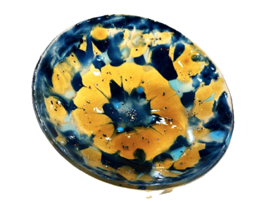 Course Fused Glass Slurry Bowl image 1