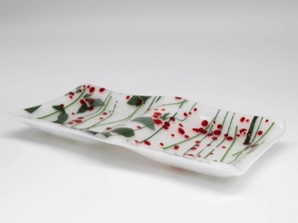 Course Fused Glass Holiday Serving Tray image 3