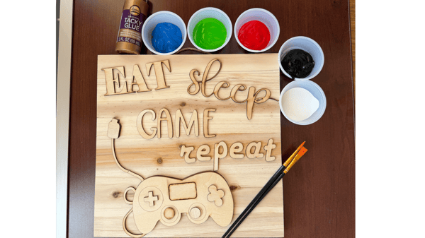 Picture for Eat. Sleep. Game. Grab and Go Paint Kit
