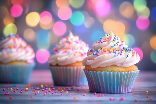 Bunte Cupcakes