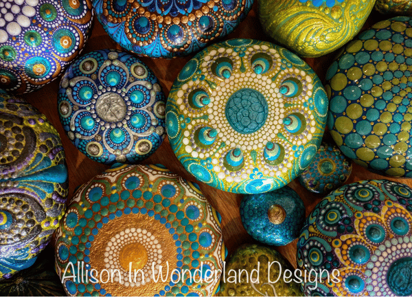 Course Dot Mandala Rock Painting image 1