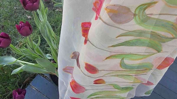Picture for: Hand-Painted Chiffon Scarf
