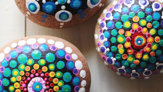 Image for Mesmerizing Mandala Rock Painting (Family)