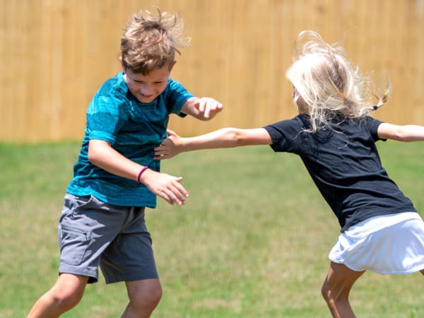 kids playing tag