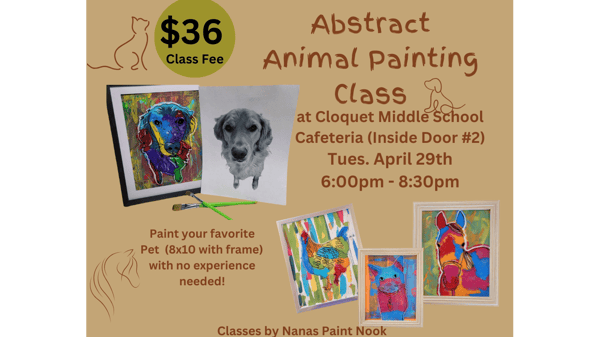 Course Abstract Animal Painting Class by Nanas Paint Nook image 1