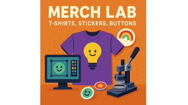 Image for Merch Lab: T-Shirts, Stickers, Buttons (completed grades 5-8) - NEW