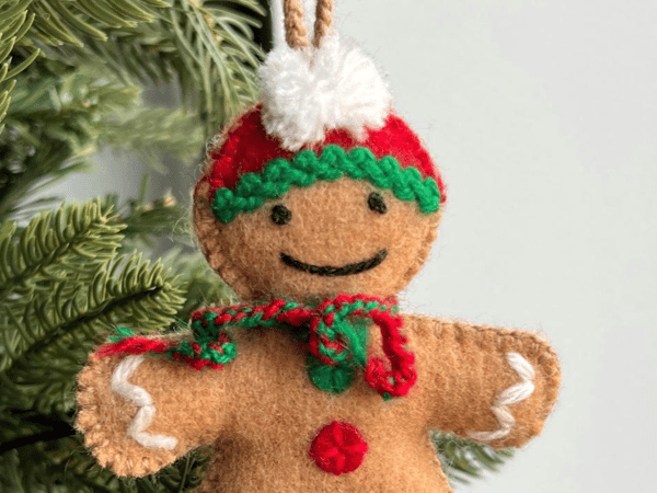 Picture for: NEW Felt Gingerbread Embroidered Ornament