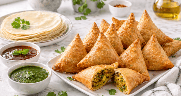 Picture for: Art of Samosas: Scratch-made Wrappers, Flavorful filling & 3 Ways to Cook!