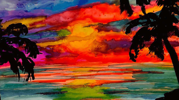 Picture for: Alcohol Ink Sunset